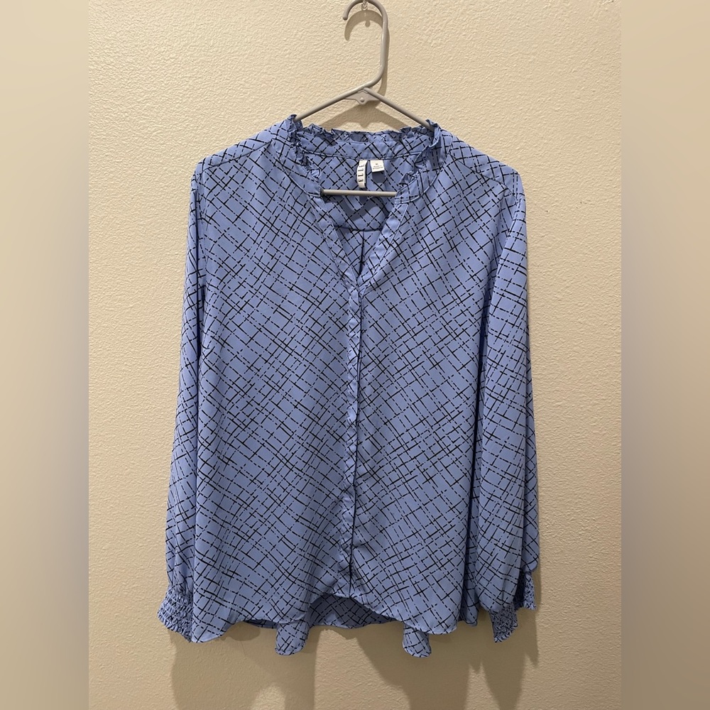 VINTAGE ELLE Patterned Button Down Shirt